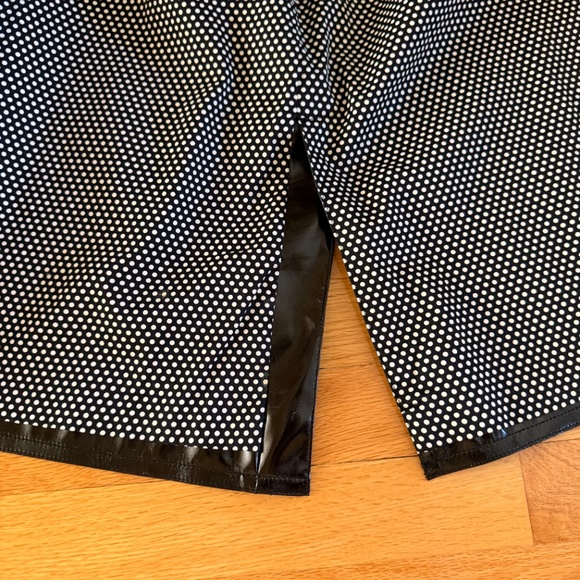 Anne Klein Black Rain Coat Slicker Trench Coat Style Size Medium - Picture 13 of 15